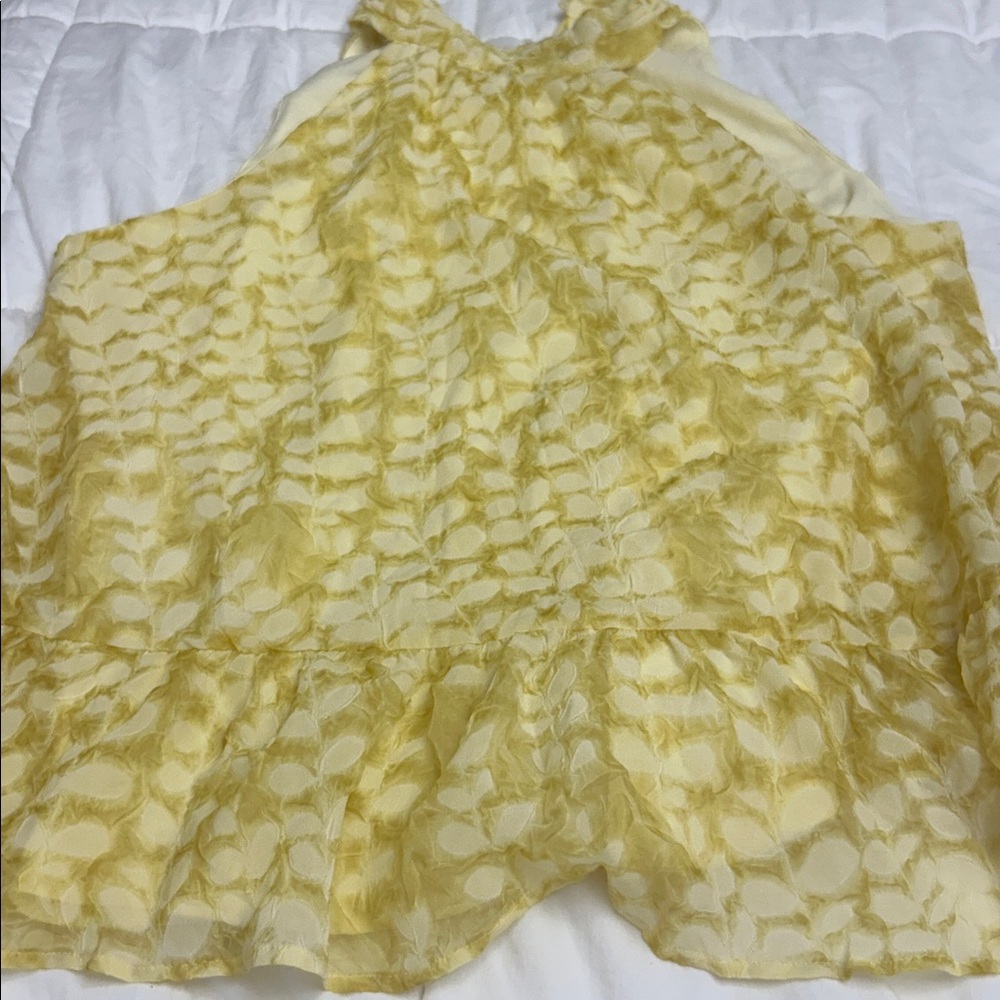 Yellow Patterned Women's Top